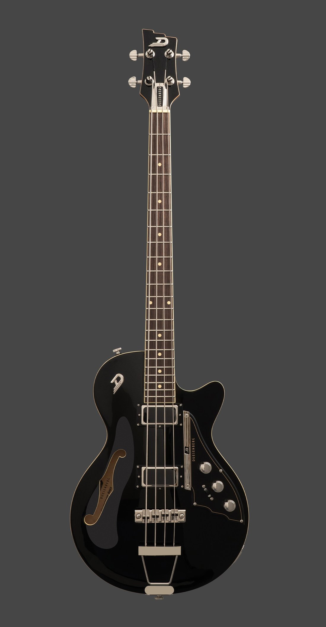 Duesenberg Starplayer Bass 深黑(Deep Black):钢琴黑漆面,镍色硬件(2026 新款官方图)